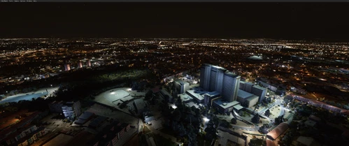 Carabanchel , Madrid  incl Hospital and night lights