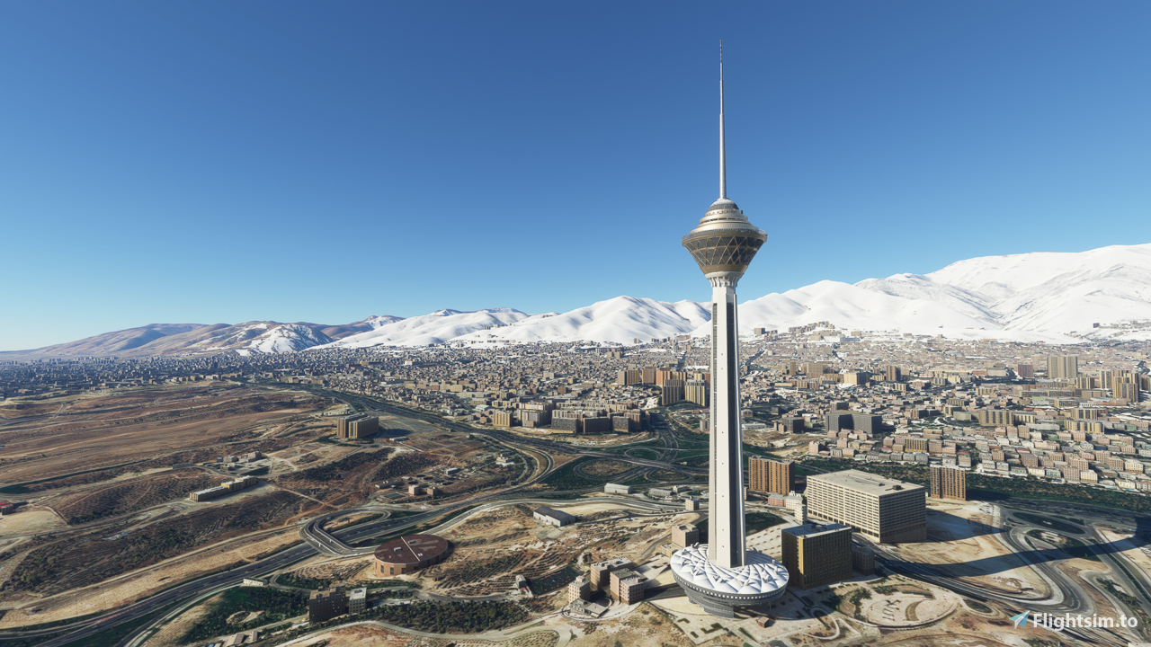 Iran - Tehran Milad & Azadi Tower Scenery - Image 1