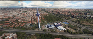 Torrespana Tower,Madrid with night lighting thumbnail 2