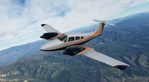 Black and Orange Livery for Carenado PA44 Seminole