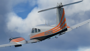 Black and Orange Livery for Carenado PA44 Seminole thumbnail 2