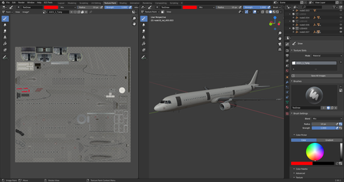 Project Mega Pack A321 V2.1+ 3D Paint Kit (Blender)