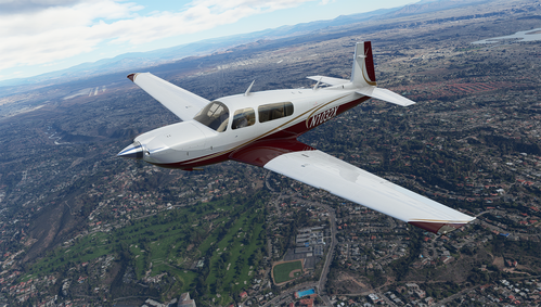 White Gold and Maroon Livery for Carenado Mooney