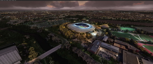 HDI Arena  Stadium in Hannover incl added lights , Germany thumbnail 4