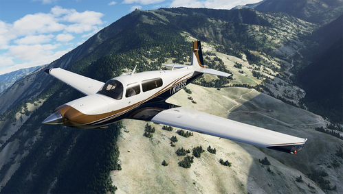Gold and Dark Blue Livery for Carenado Mooney