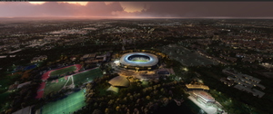 HDI Arena  Stadium in Hannover incl added lights , Germany thumbnail 1