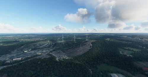 Windturbines Piesberg and Schledehausener Weg nearby Osnabrueck Atterheide EDWO