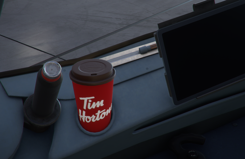 Tim Hortons coffee cup for the A32NX