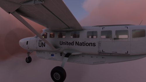 UN Caravan 208 B Weathered and Vandalized 