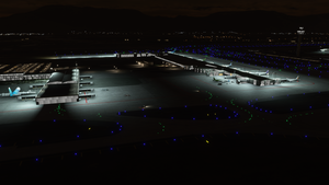Aeropuerto Internacional Arturo Merino Benítez (SCEL) - Night lights (luces nocturnas) thumbnail 6
