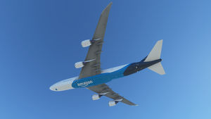 Amazon Prime Air Boeing 747-8 - 8K ( 2 Versions | with and without text mirroring ) thumbnail 6