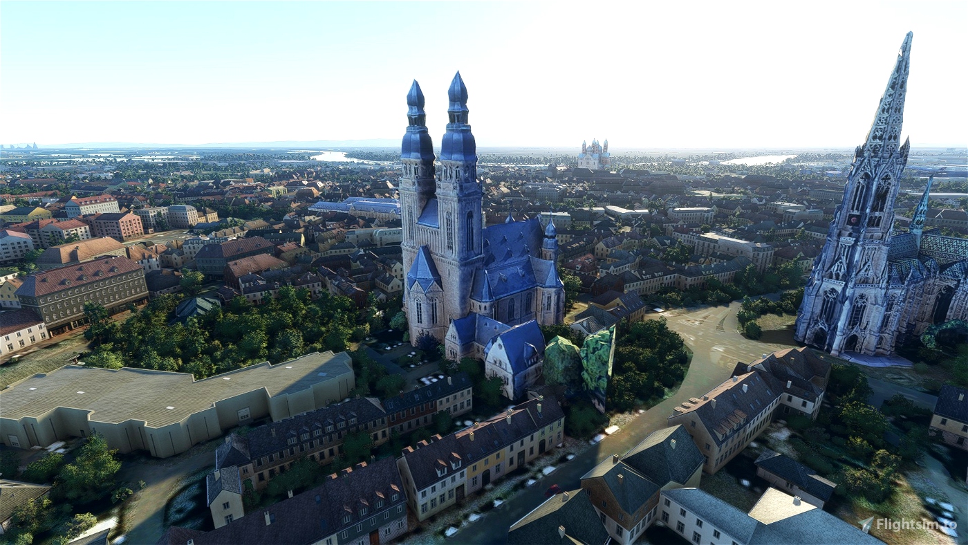 Speyer Gedächtniskirche and St. Joseph • Flight Simulator 2020