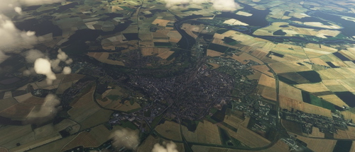 Châteaudun city, France