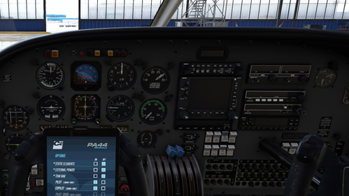 Piper PA44 Seminole - Cleaner and less worn Interior (incl. Darker Cockpit Panel)