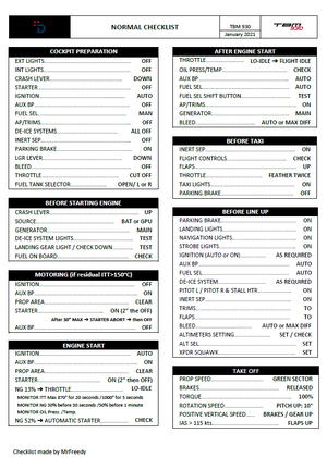 PDF Checklist Detailled DAHER TBM930 thumbnail 1