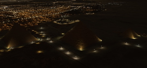 The Great Pyramids + Sphinx of Giza, Cairo, EGY - NIGHT LIGHTING SET thumbnail 6