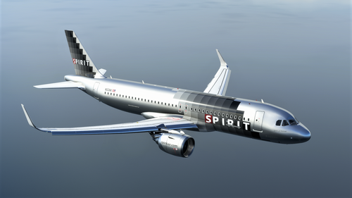 Spirit Airlines A320Neo (Silver Checkers) - [8K]