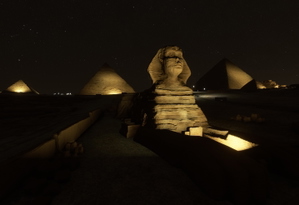The Great Pyramids + Sphinx of Giza, Cairo, EGY - NIGHT LIGHTING SET thumbnail 1