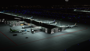 Aeropuerto Internacional Arturo Merino Benítez (SCEL) - Night lights (luces nocturnas) thumbnail 7