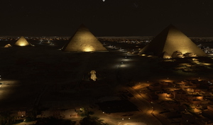 The Great Pyramids + Sphinx of Giza, Cairo, EGY - NIGHT LIGHTING SET thumbnail 7