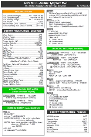 FBW A32NX/A320 (incl. FS2Crew) - Guide - Checklists & Procedures  thumbnail 1