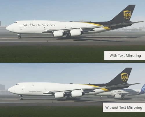 UPS Boeing 747-8F (2 Versions - With and Without Text Mirroring) - 8K