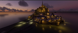 Mont Saint -Michel . Night Lighting thumbnail 6