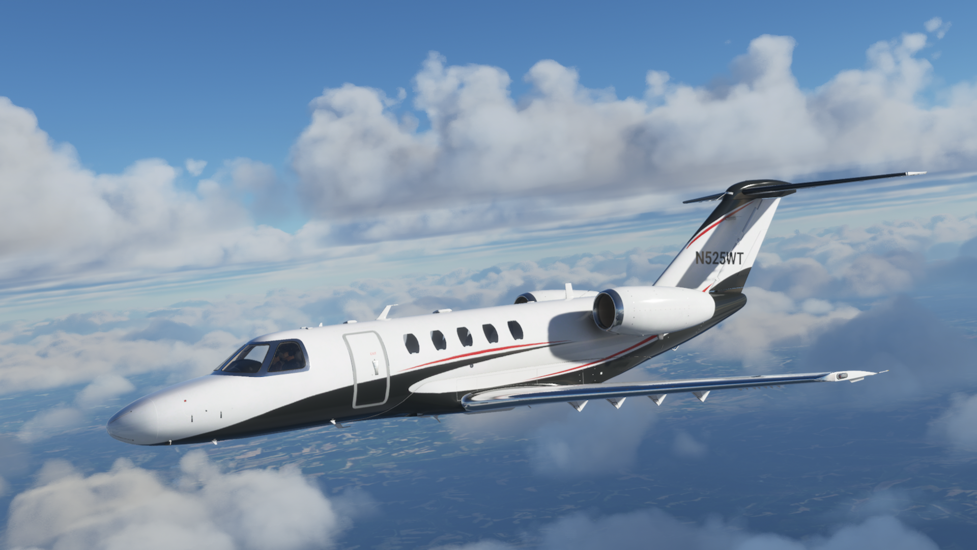 Citation CJ4 Black/Red Talon Livery - Image 1