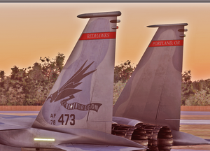 F-15C Oregon Air National Guard 142nd Fighter Wing - City of Tillamook thumbnail 4