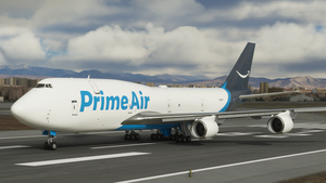 Amazon Prime Air Boeing 747-8 - 8K ( 2 Versions | with and without text mirroring ) thumbnail 5