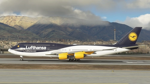 Lufthansa blue/white concept 747-8 (Mirrored-Left Side Works) - 8K