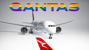 QANTAS Mardi Gras B787-10 Livery thumbnail 1