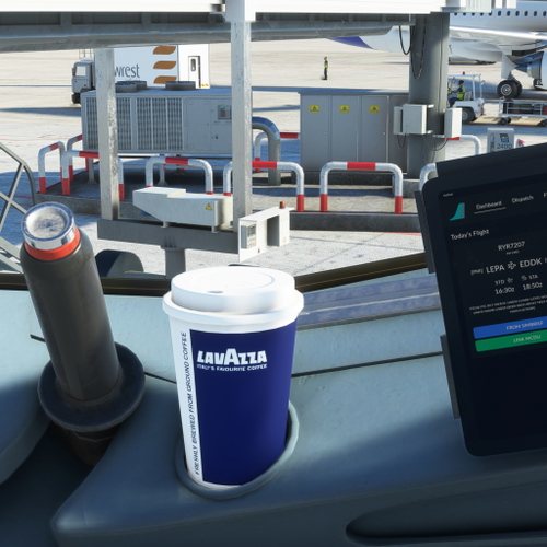 A32NX Lavazza coffee cup