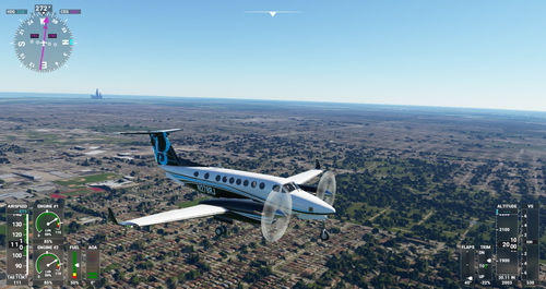 Light Blue & Black Stripe livery | King Air 350