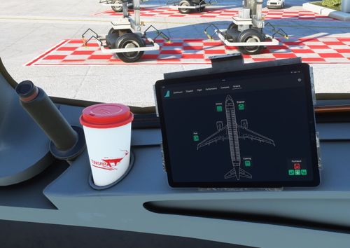 Tunisair coffee cup for the FBW A32NX 