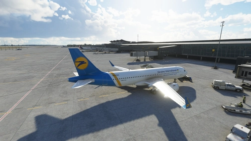 Ukraine International A320 4k livery (correct colours & text placement)