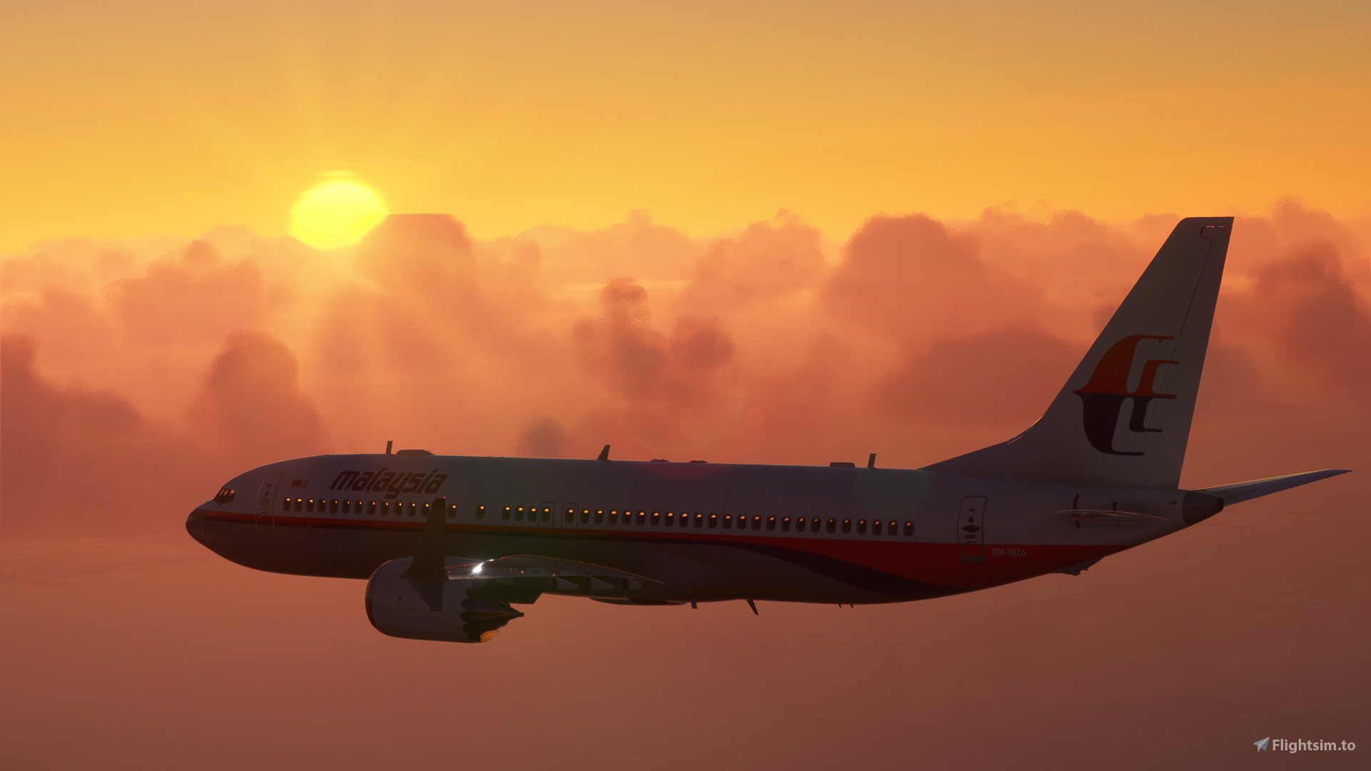 B737-800 MAX MALAYSIA AIRLINES 9M-MZA for Microsoft Flight
