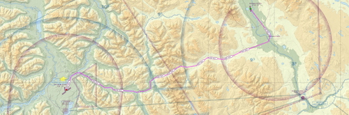 Terrace BC to Smithers BC VFR route via Telkwa Pass