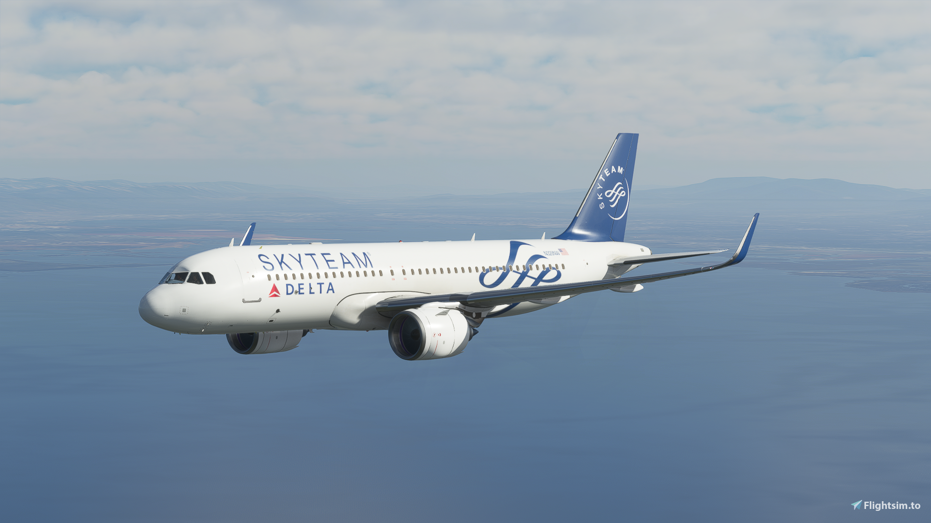 Delta Air (SkyTeam) White A320 Neo - 8K - Image 1