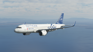 Delta Air (SkyTeam) White A320 Neo - 8K thumbnail 1