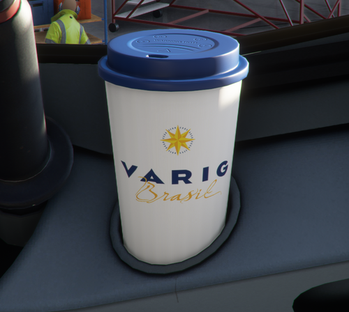 Varig White Coffee Cup