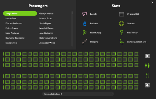 A320 Austrian Airlines cabin layout for PACX