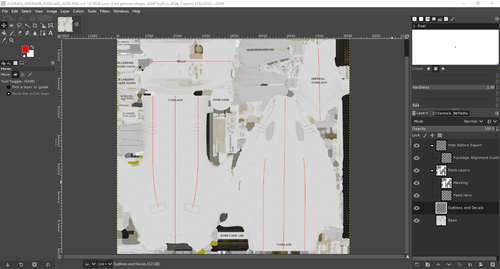 A320neo 8K paintkit for Gimp and Photoshop with guides. 