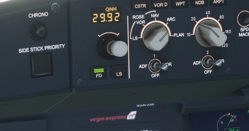 VIRGIN EXPRESS Selcal Code Plate for A32NX