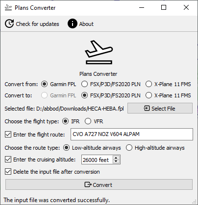 Plans Converter