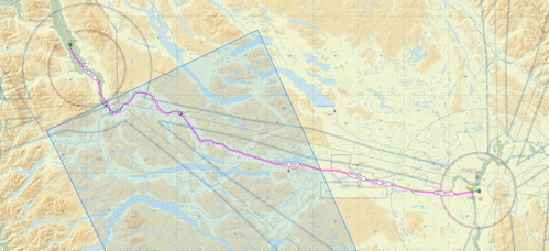 Prince George to Smithers BC VFR Route Flight Plan