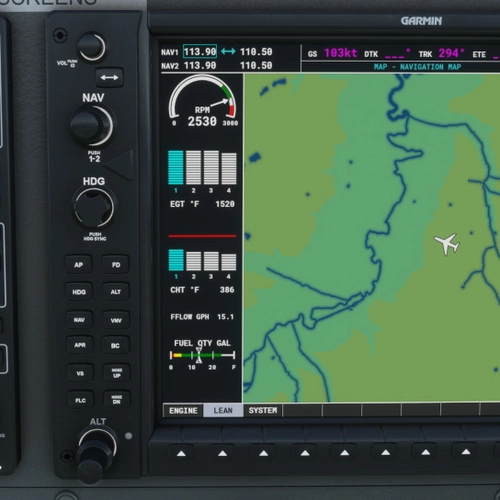 Moulinsart Cessna C172S Plus (G1000 MFD Engine-Lean-System pages)