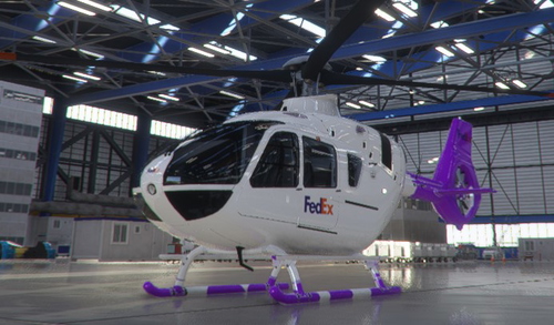 H135 FedEx  8k (Broken Livery)