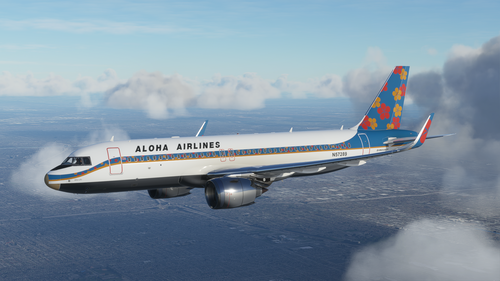 Aloha Airlines A320 Neo Flower Livery (Surf Blue) - 8K