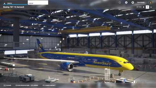 AeroSvit Ukrainian Airlines B787-10 livery